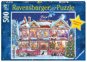 Ravensburger Puzzle: Das Weihnachtshaus, 500 Teile